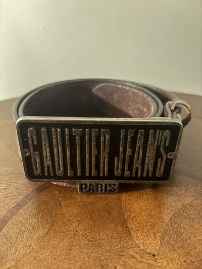 Pre-owned Jean Paul Gaultier Vintage  Brown Belt Size 34 Us