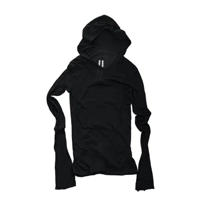 Pre-owned Rick Owens Fw23 Luxor Hooded Long Sleeve In Black