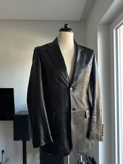 Pre-owned Gucci Archive  By Tom Ford Leather Blazer In Black