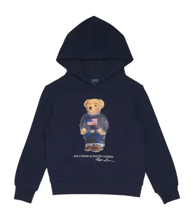 Ralph Lauren Boys Polo Bear Hoodie In Blue