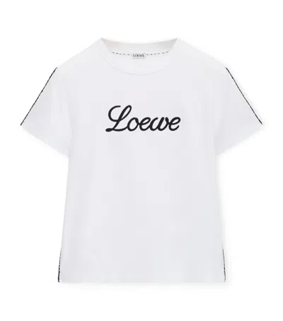 Loewe Stretch-cotton Logo T-shirt In White