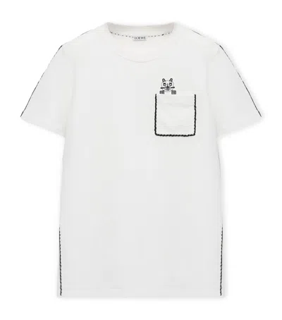 Loewe X Louis Wain Stretch-cotton T-shirt In White