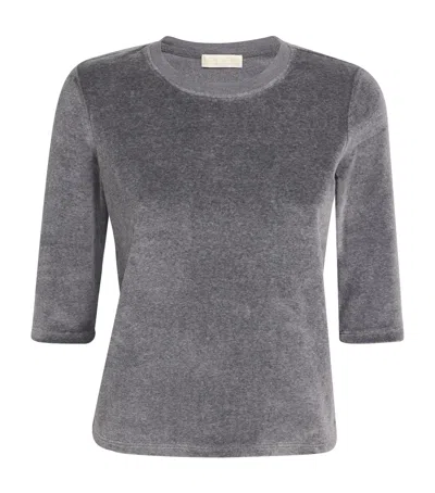 Suzie Kondi Cotton-blend Corfu T-shirt In Gray