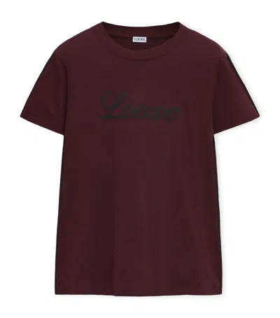 Loewe Relaxed Fit T-shirt In Cotton In Brown