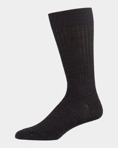 Marcoliani Wool Dress Socks In Black