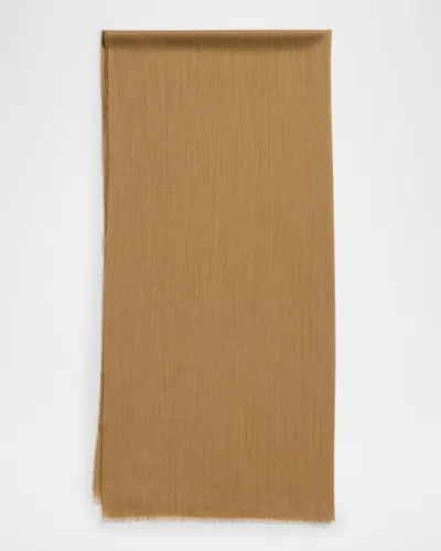 Totême Logo Wool Scarf In Brown