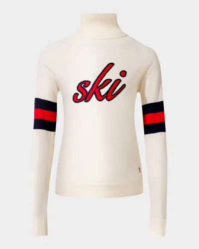 Perfect Moment Neve Wool Turtleneck Sweater In White