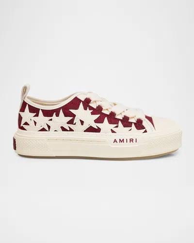 Amiri Stars Low-top Canvas Sneakers In Neutral