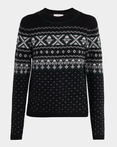 Vince Cashmere Fairisle Crewneck Sweater In Multi