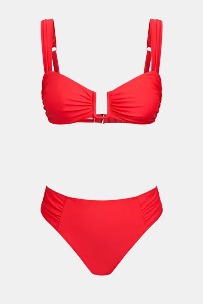 Cupshe Mango Breeze Red Bikini Set In Multi