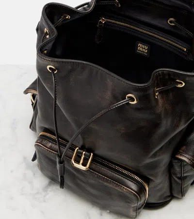 Miu Miu Leather Backpack