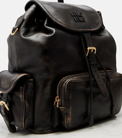 Miu Miu Leather Backpack
