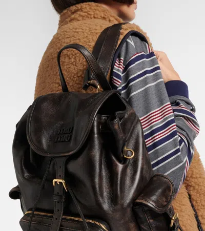 Miu Miu Leather Backpack