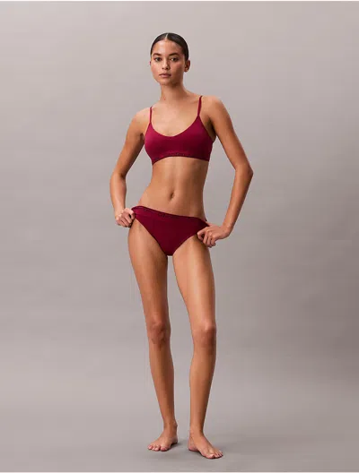 Calvin Klein Women's Naturals Modern Seamless Bikini In Red