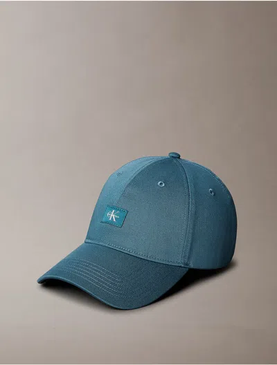 Calvin Klein Men's Woven Monologo Baseball Cap In Blue