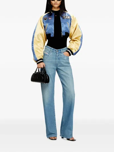 Diesel G-ospel-cp Appliqué Bomber Jacket In Blue