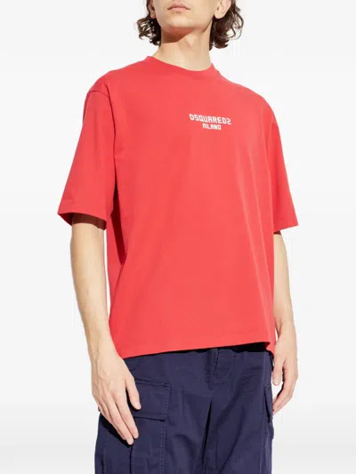 Dsquared2 Logo T-shirt In Red