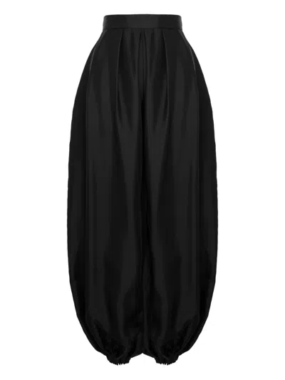 Manurí Bazar Pleated Trousers In Black