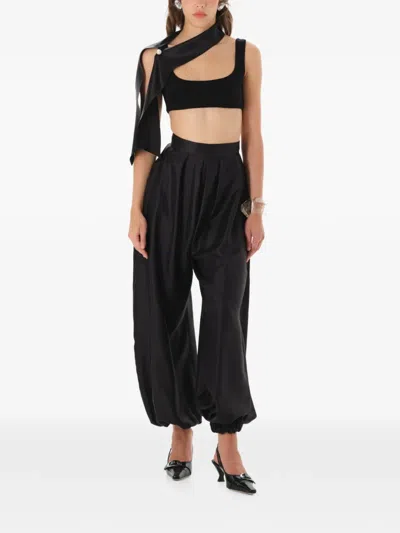 Manurí Bazar Pleated Trousers In Black
