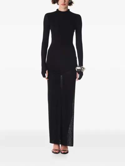 Manurí Nora Braided-detail Maxi Dress In Black