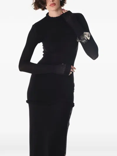 Manurí Nora Braided-detail Maxi Dress In Black