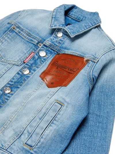 Dsquared2 Pocket Denim Jacket In Blue