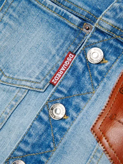 Dsquared2 Pocket Denim Jacket In Blue