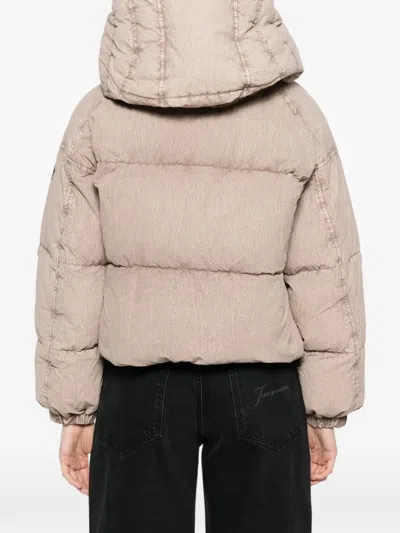 Diesel Hooded Padded Jacket In Neutral
