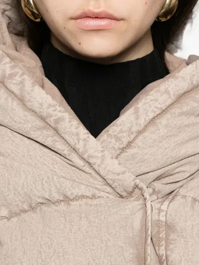 Diesel Hooded Padded Jacket In Neutral