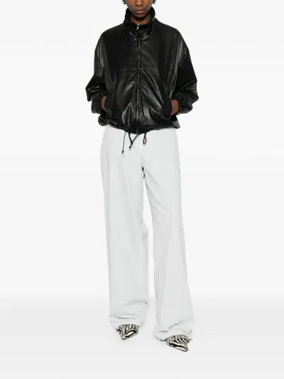 Haikure Bethany Twill Wide-leg Jeans 45 In White