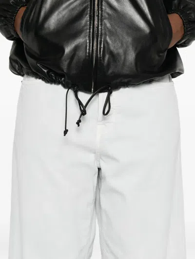 Haikure Bethany Twill Wide-leg Jeans 45 In White
