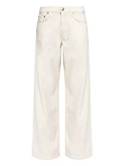 Rag & Bone Off-white Featherweight Logan Wide-leg Jeans In Neutral