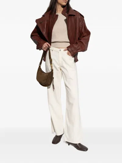 Rag & Bone Off-white Featherweight Logan Wide-leg Jeans In Neutral