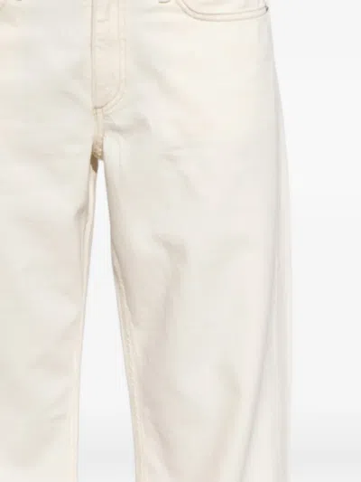 Rag & Bone Off-white Featherweight Logan Wide-leg Jeans In Neutral