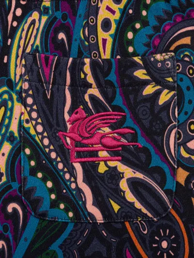 Etro Printed Trousers In Multi