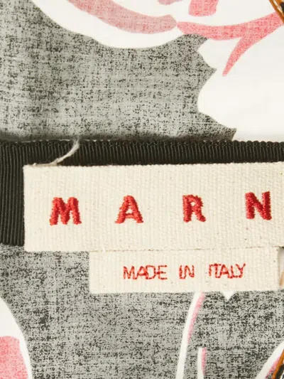 Pre-owned Marni Floral-print Cotton Jumpsuit In Black