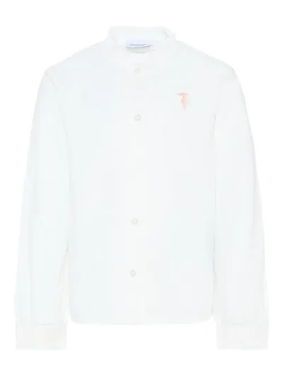 Trussardi Junior Ruffled Long-sleeve Top In White