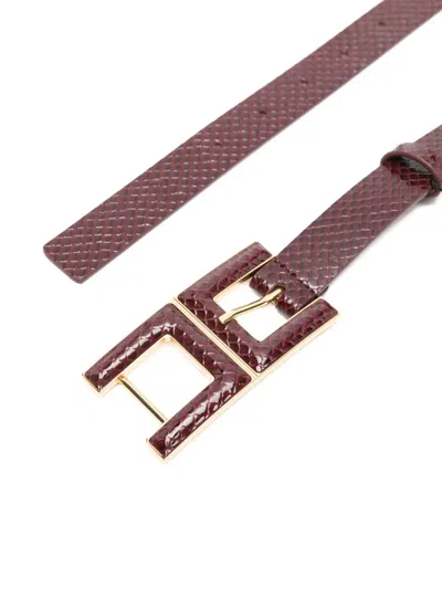 Elisabetta Franchi Logo-buckle Belt In Red
