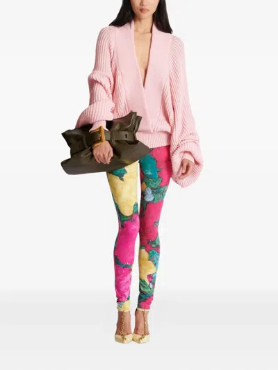 Balmain Balloon-sleeve Sweater In Multi