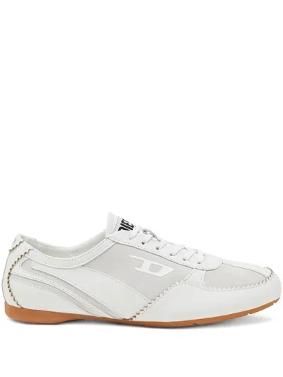 Diesel D-mile Lace-up Low Sneakers In White