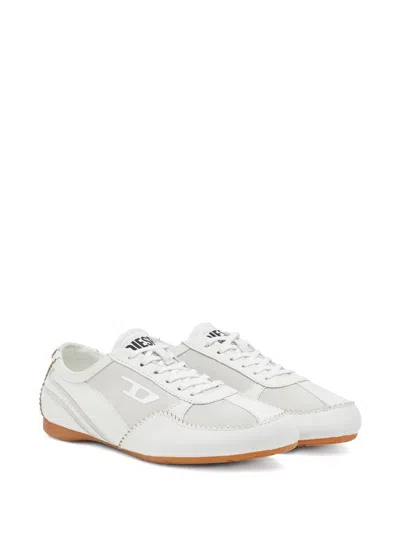 Diesel D-mile Lace-up Low Sneakers In White