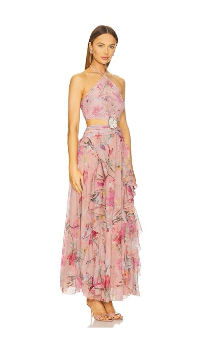 Patbo Maxikleid Lily Flower In Pink