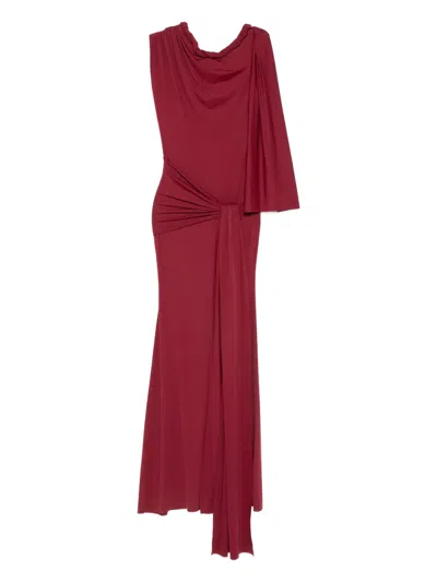 Axel 113 Tiana Maxi Dress In Burgundy