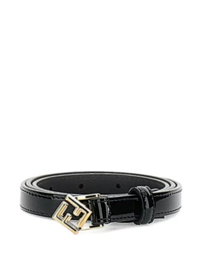 Fendi Ff Buckle Belt In Black