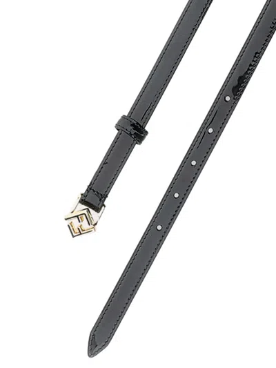Fendi Ff Buckle Belt In Black