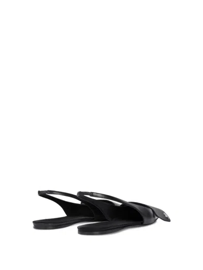 Courrèges Leather Slingback Ballet Flats In Multi