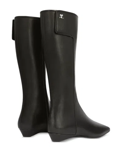 Courrèges Logo-plaque Boots In Multi