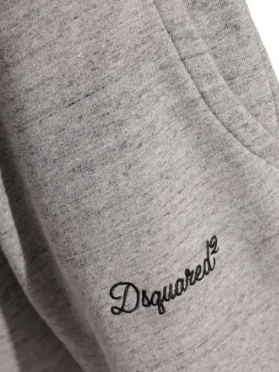 Dsquared2 Logo Embroidered Drawstring Shorts In Gray