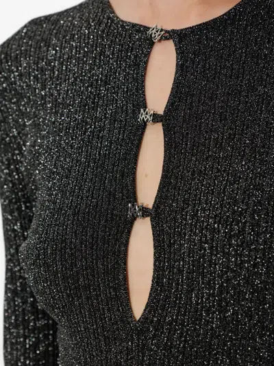 Amiri Keyhole Long-sleeve Mini Dress In Black