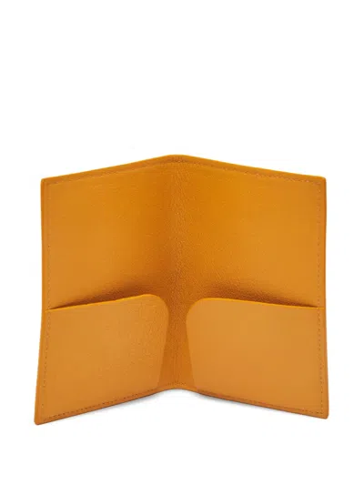 Pre-owned Bvlgari Leather Passport Holder In Yellow